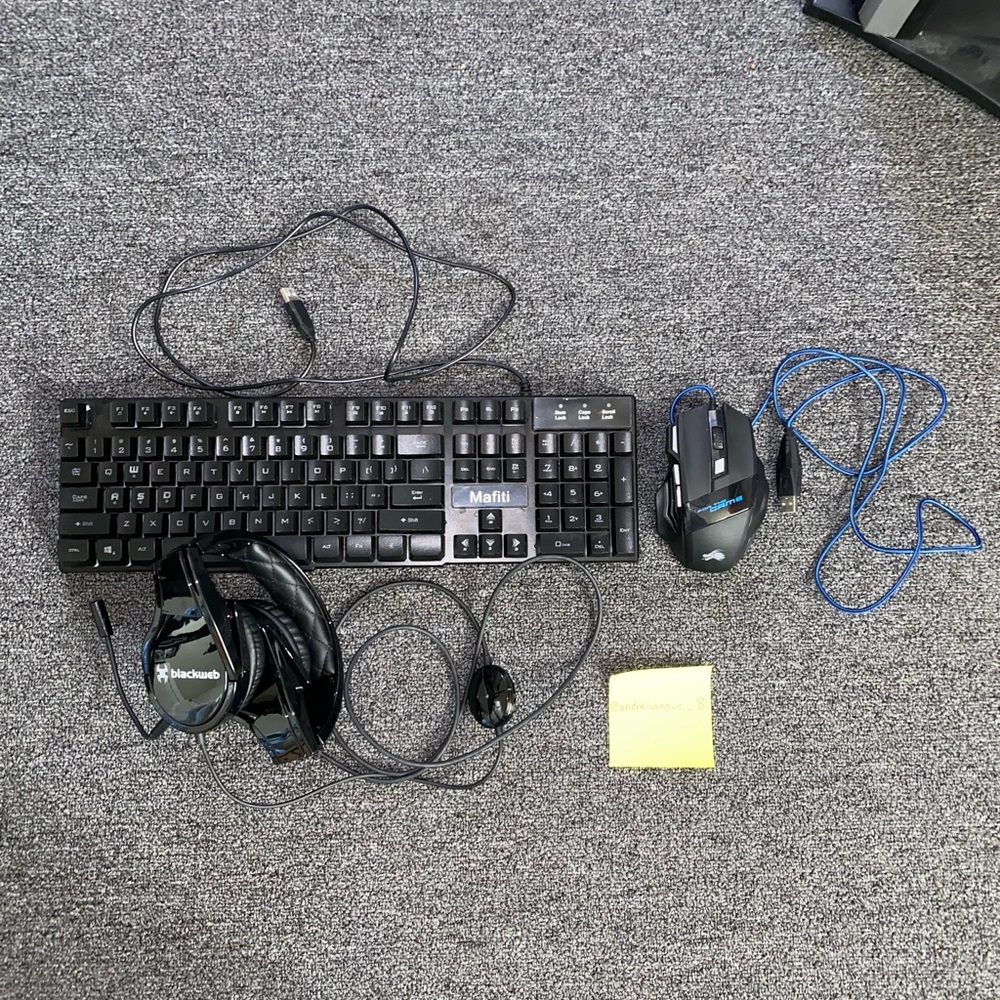 Computer Gaming Electronics Bundle - Keyboard, Mouse, and Headset All Included